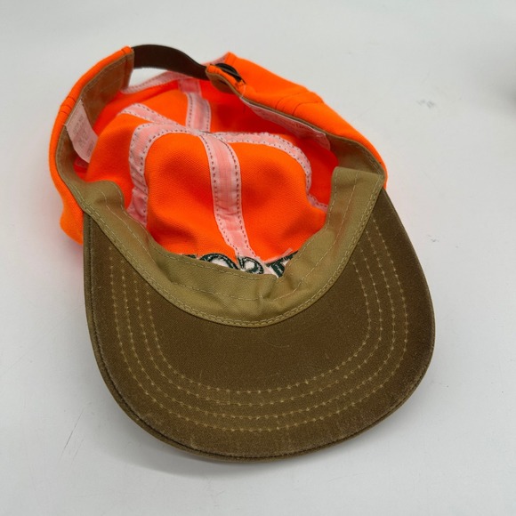 VINTAGE Filson Mens Hats OSFA Orange Adjustable Strapback Hunting Cap USA Made - Picture 2 of 6